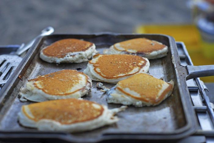 Making Camping Pancakes