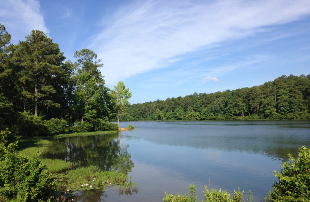 Double Oak Lake at Oak Mountain State Park.